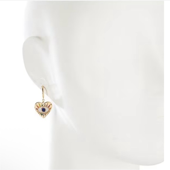 Kate Spade Multi Color Evil Eye Earrings NWT - Picture 2 of 4